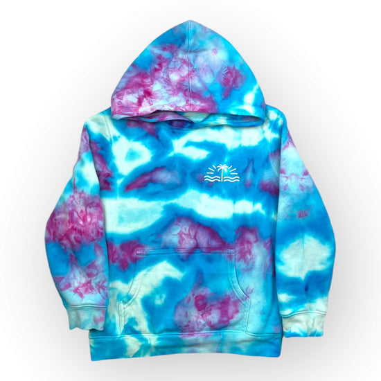 Turquoise & Purple Tie Dye Hoodie Age 8