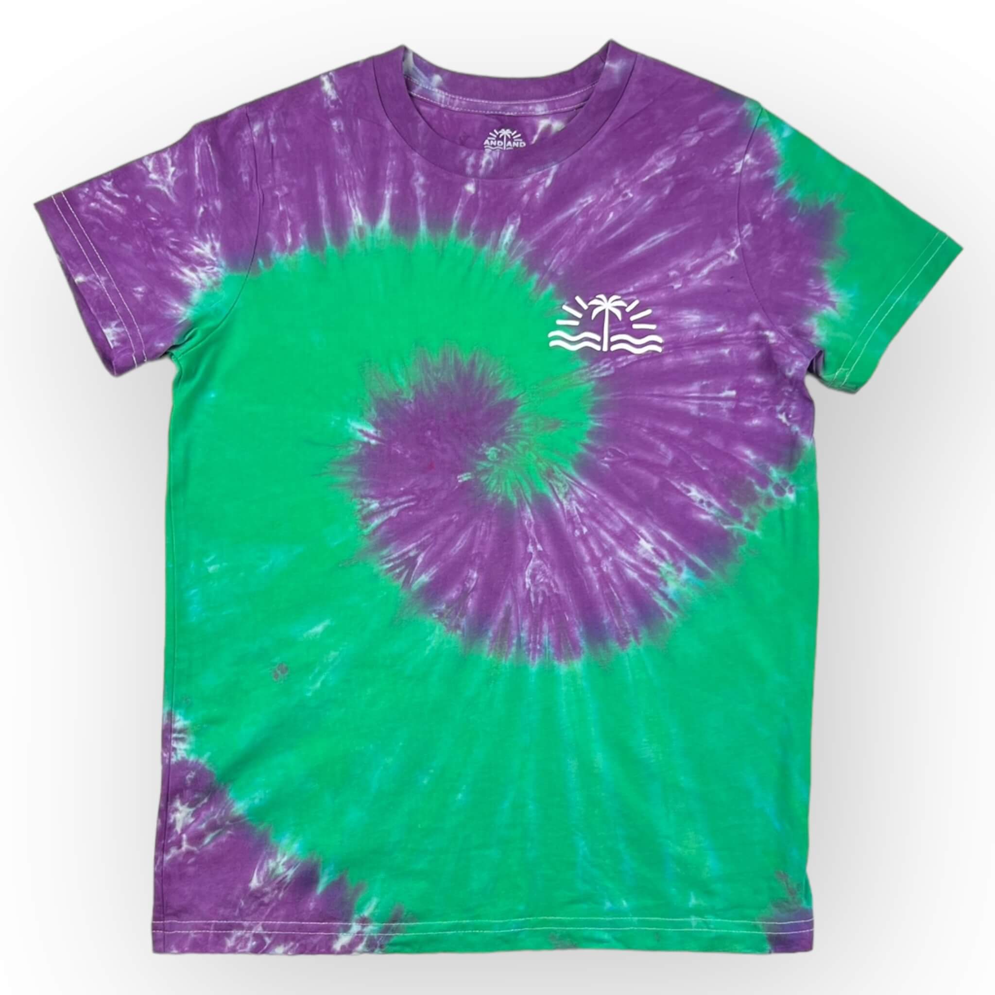 Green & Purple Tie Dye Tee Age 10 | And And Tie Dye