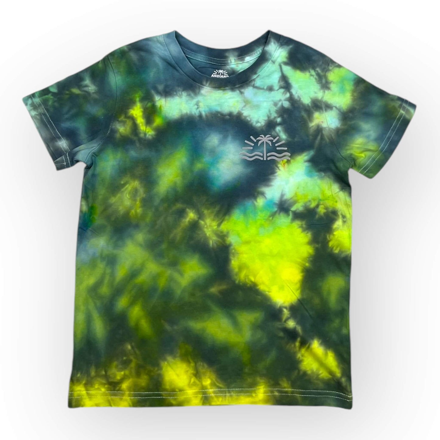 Green & Black Tie Dye Tee Age 8