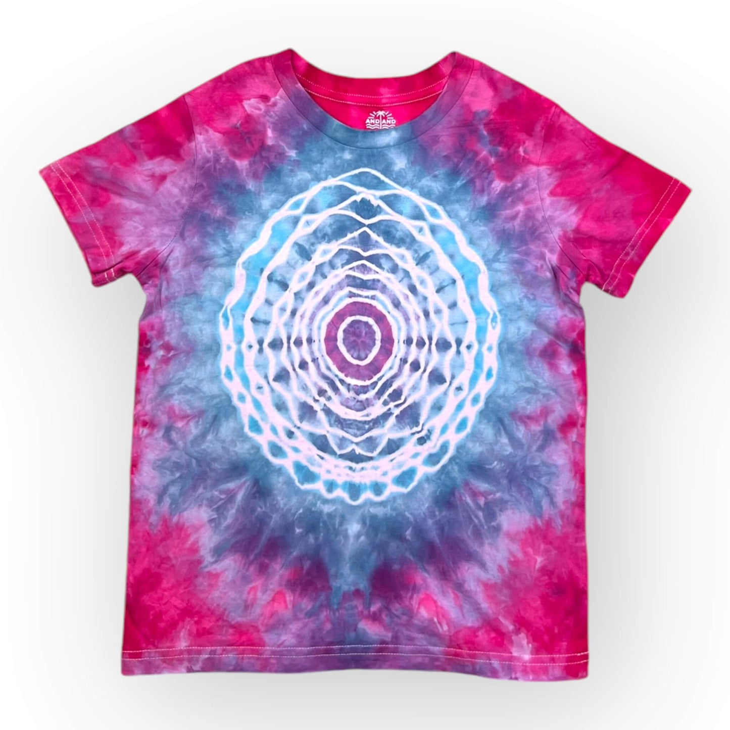 Pinks & Blues Pattern Tie Dye Tee Age 8