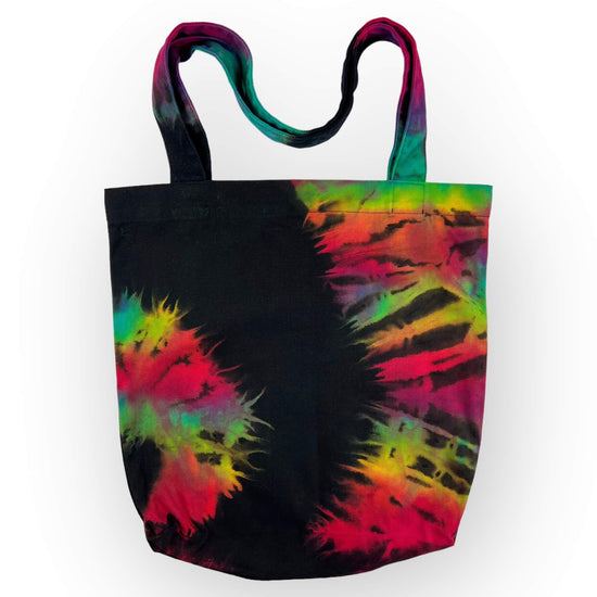 Reverse Rainbow Tie Dye Tote Bag