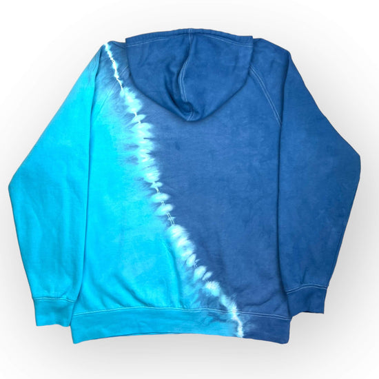 Navy Blue & Turquoise Kids Tie Dye Hoodie - Made For You