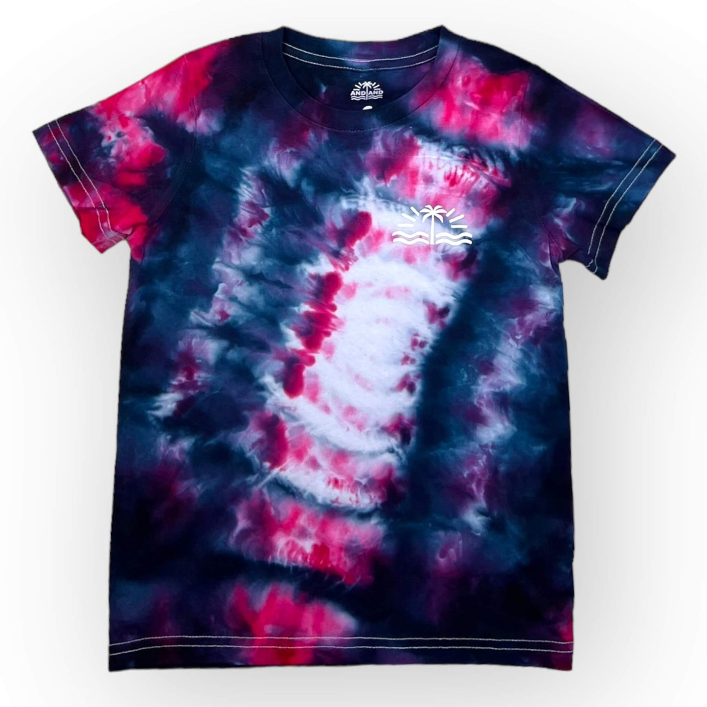 Blue & Pink Tie Dye Tee Age 6