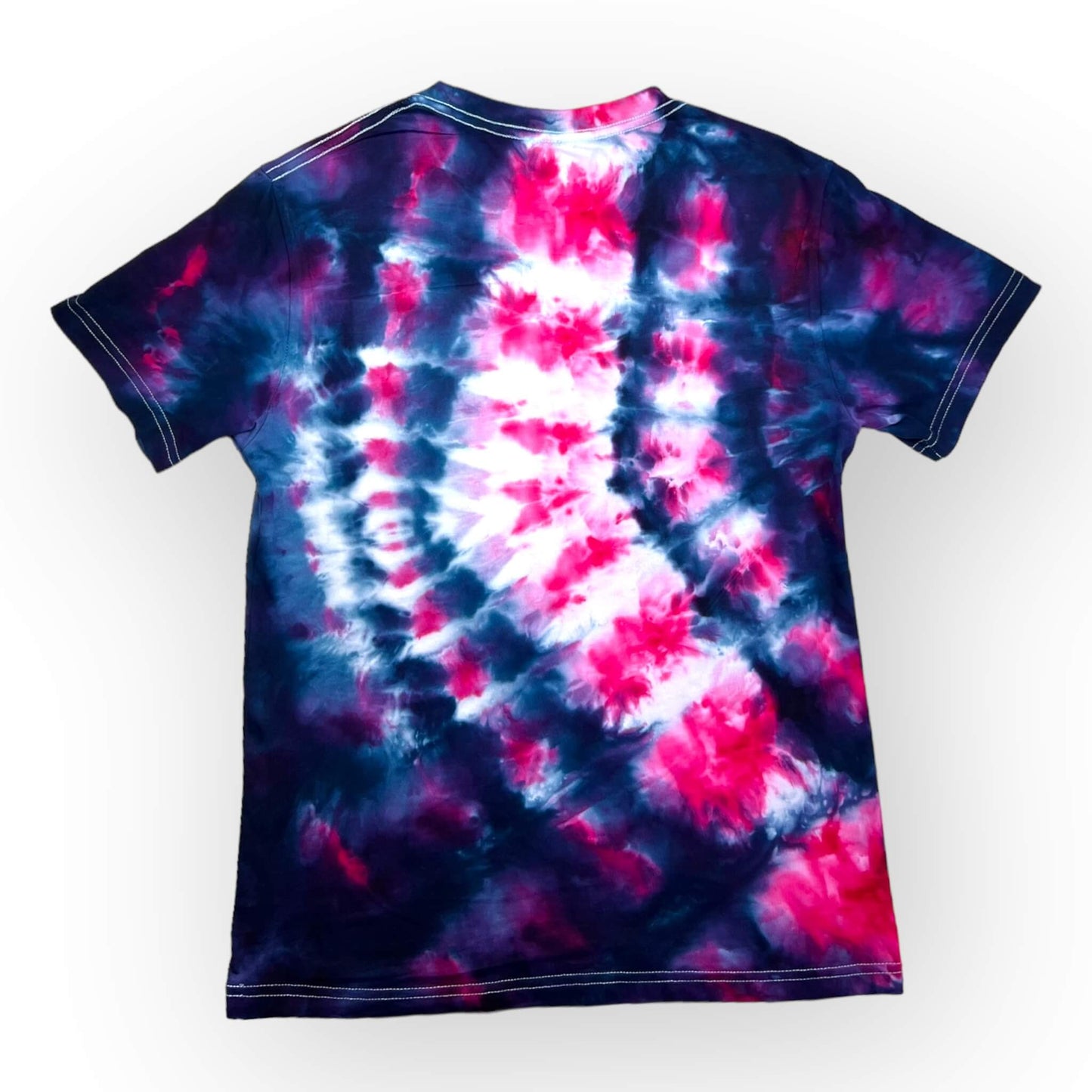 Blue & Pink Tie Dye Tee - Adult Small