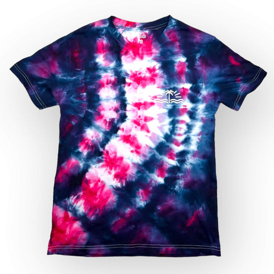 Blue & Pink Tie Dye Tee - Adult Small