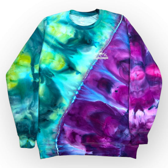 Aquas & Purples Tie Dye Sweatshirt - Adults XL