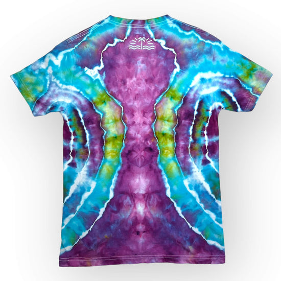 Purple & Aqua Tie Dye Tee - Adults Medium