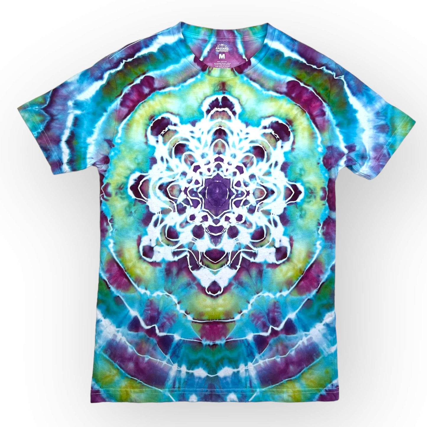 Purple & Aqua Tie Dye Tee - Adults Medium