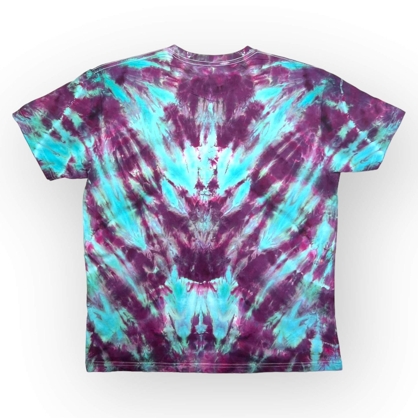 Purple & Aquas Tie Dye Tee - Adult XL