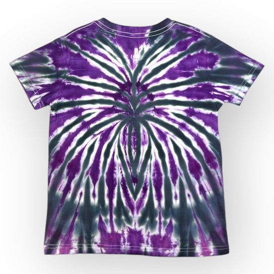 Purple & Black Tie Dye Tee Age 8