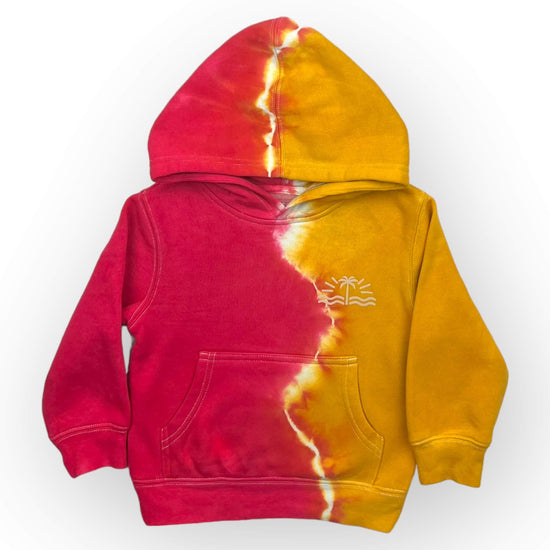 Pink & Yellow Tie Dye Hoodie Age 2