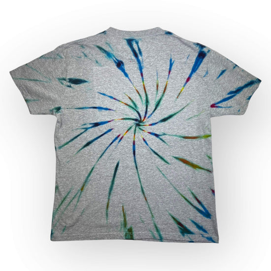 Grey Rainbow Tie Dye Tee - Adults Large