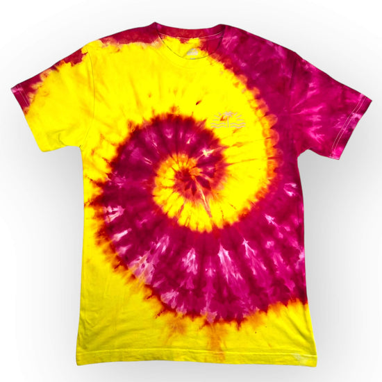 Pink & Yellow Tie Dye Tee - Adults Medium