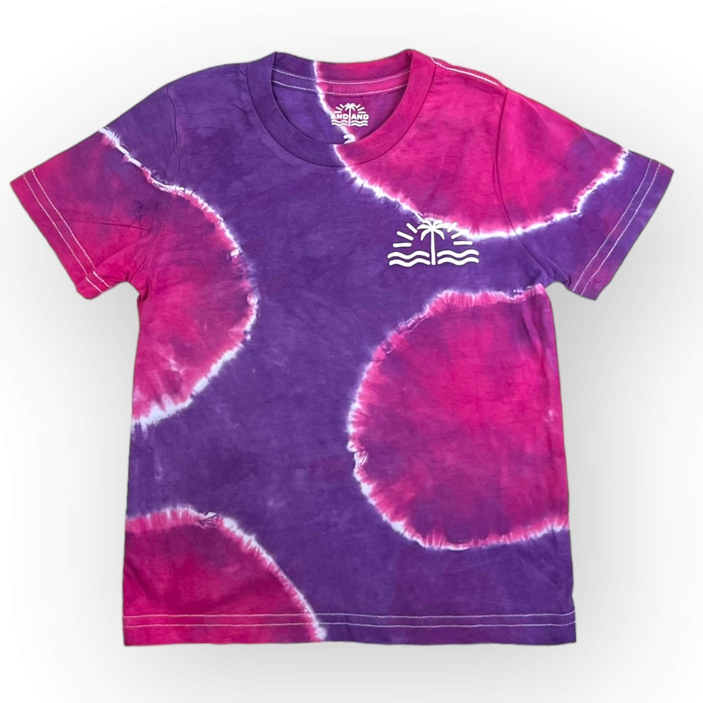 Purple & Pink Tie Dye Tee Age 2