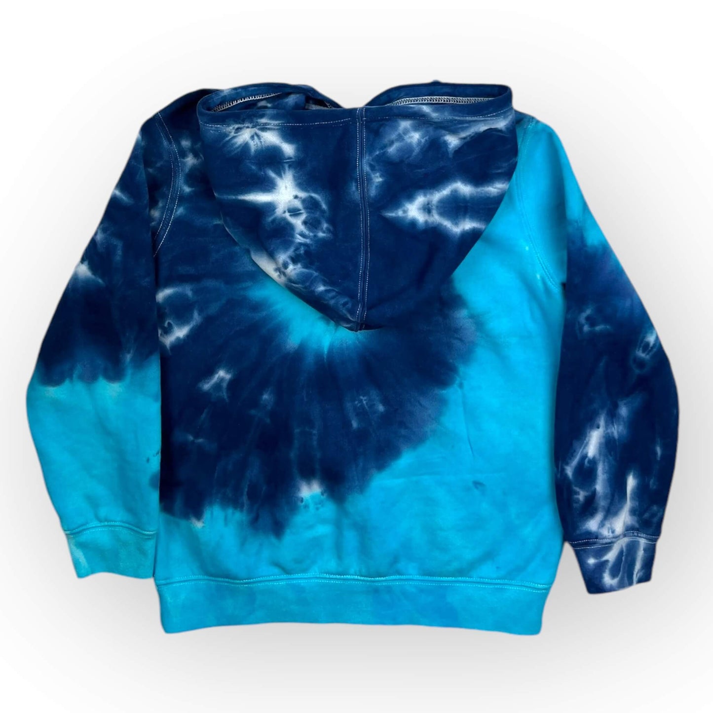 Navy Blue & Turquoise Tie Dye Hoodie Age 8