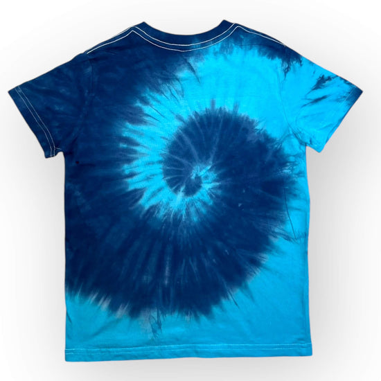 Navy Blue & Turquoise Tie Dye Tee Age 8