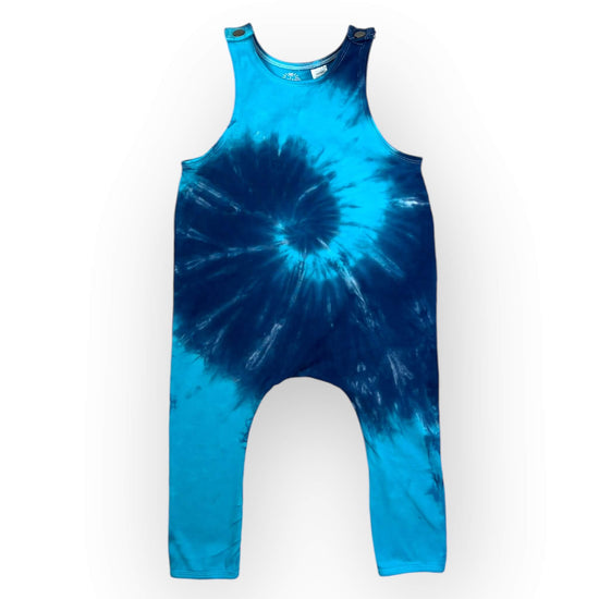 Navy Blue & Turquoise Tie Dye Slouch Romper Age 2