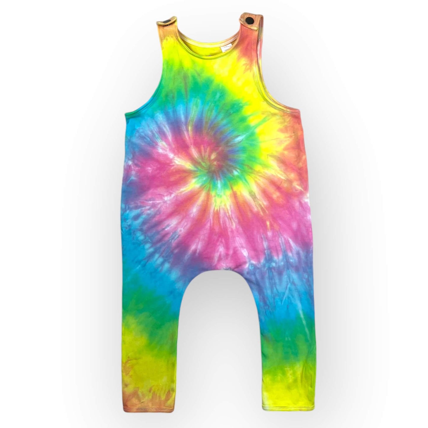 Pastel Rainbow Tie Dye Slouch Romper Age 2