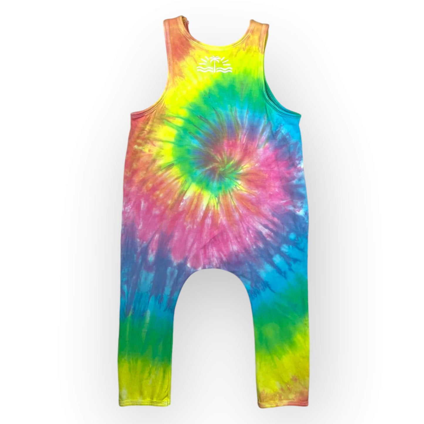 Pastel Rainbow Tie Dye Slouch Romper Age 2