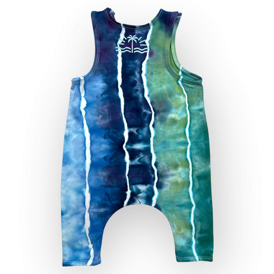 Blues & Greens Tie Dye Slouch Romper Age 0-3 Months