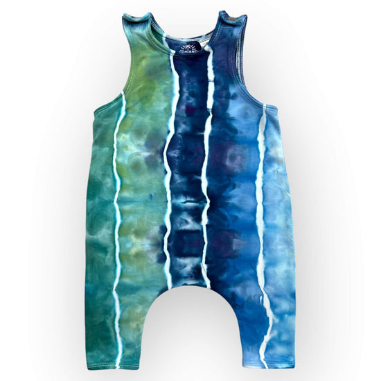 Blues & Greens Tie Dye Slouch Romper Age 0-3 Months