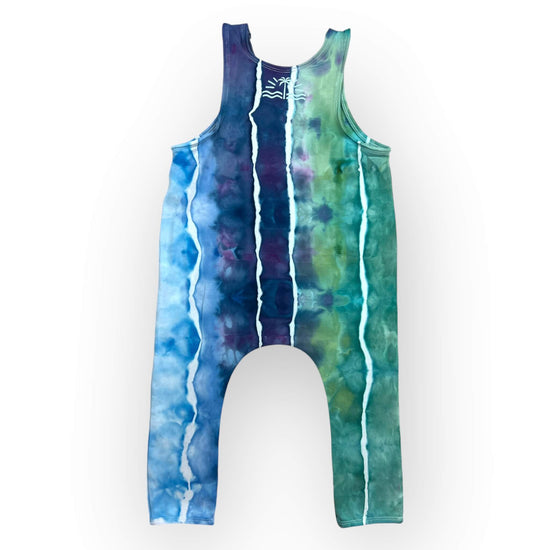 Blues & Greens Tie Dye Slouch Romper Age 2