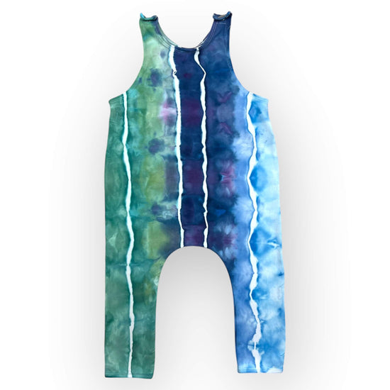 Blues & Greens Tie Dye Slouch Romper Age 2