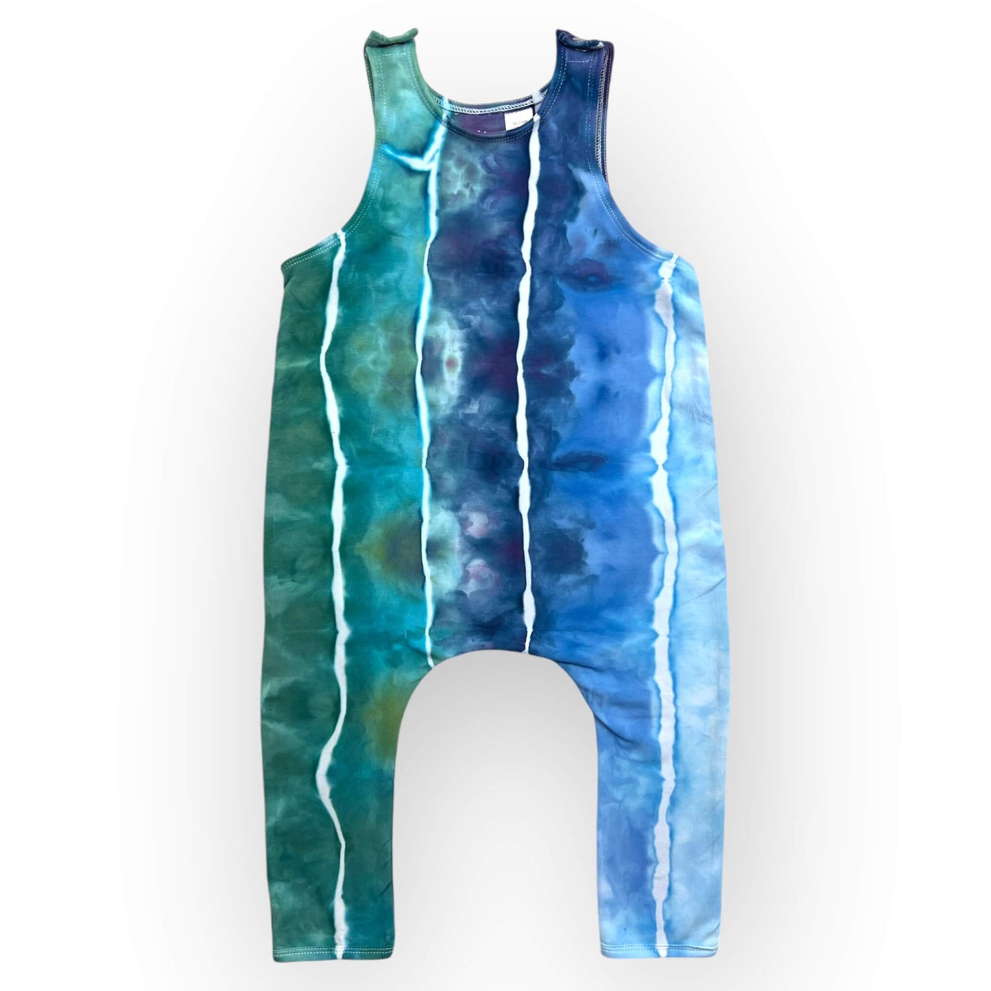 Blues & Greens Tie Dye Slouch Romper Age 1