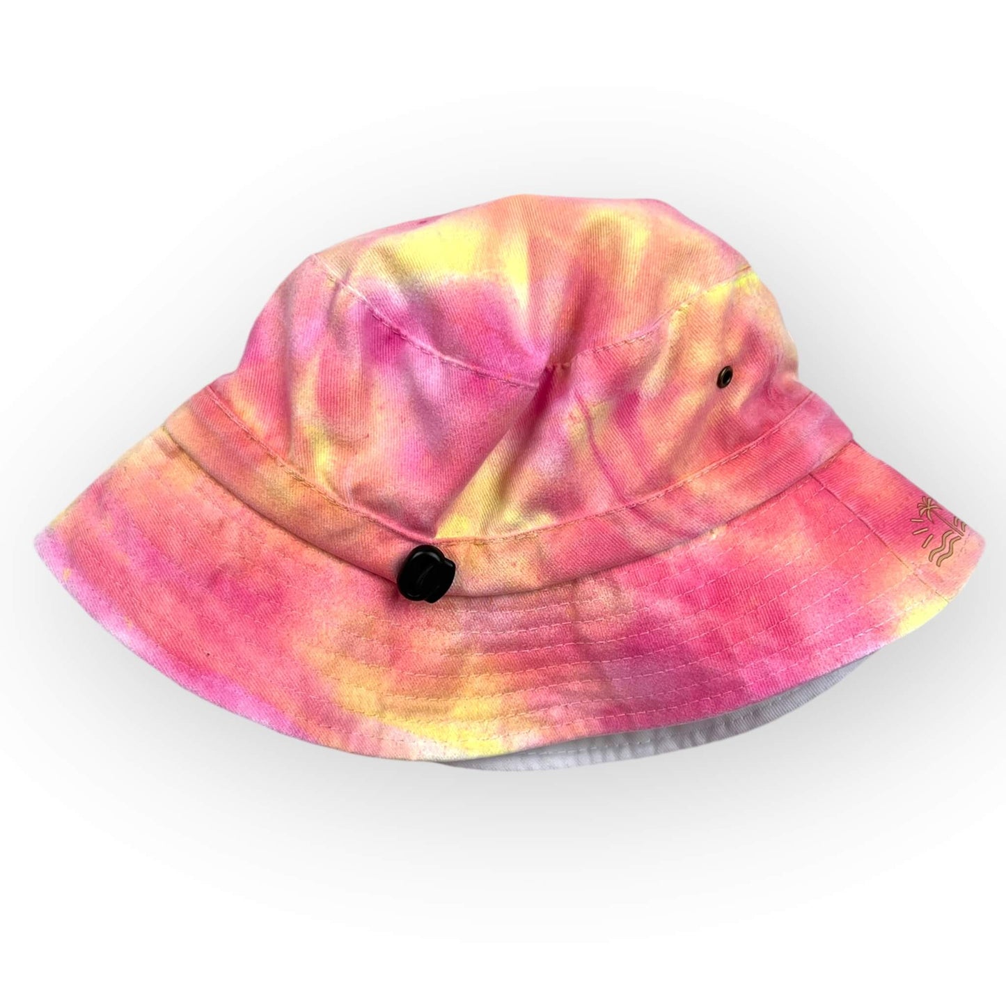 Pink & Yellow Tie Dye Bucket Hat - Toddler / Child Adjustable