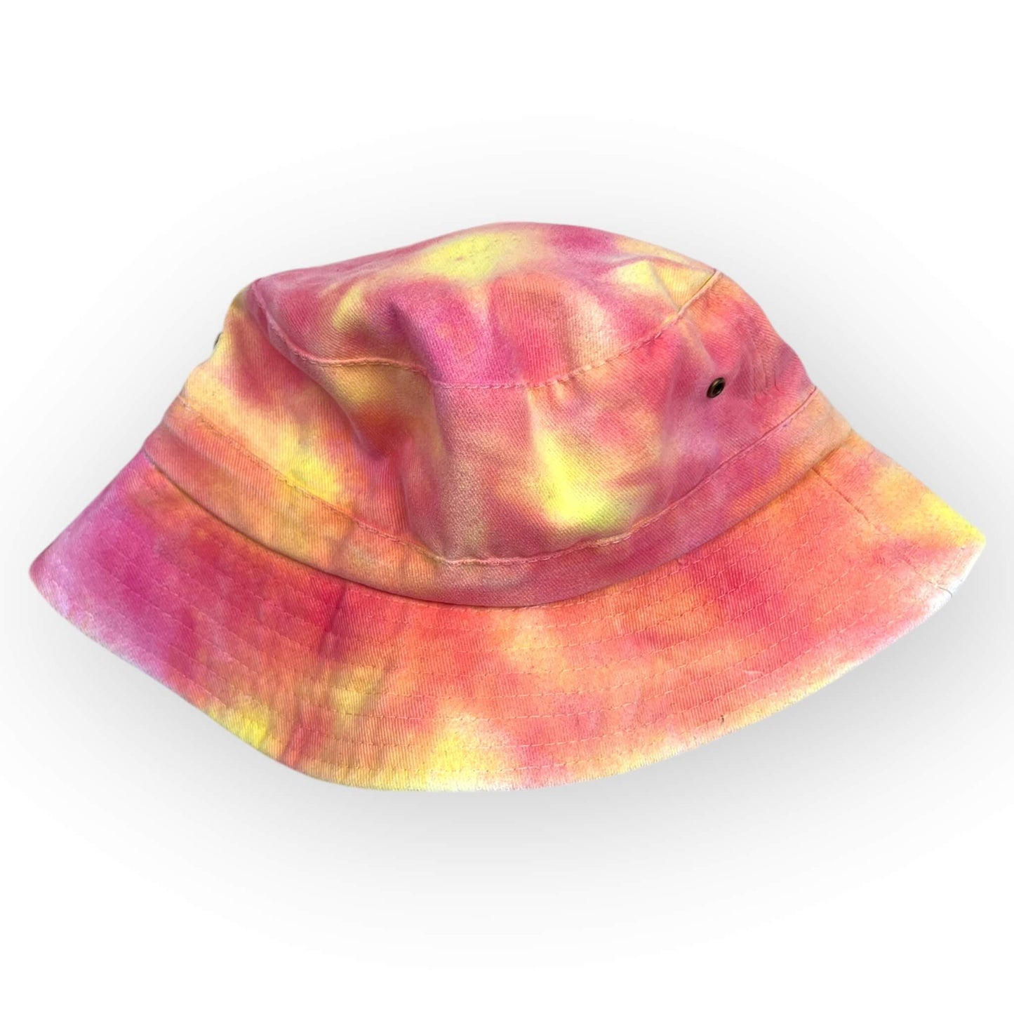 Pink & Yellow Tie Dye Bucket Hat - Toddler / Child Adjustable