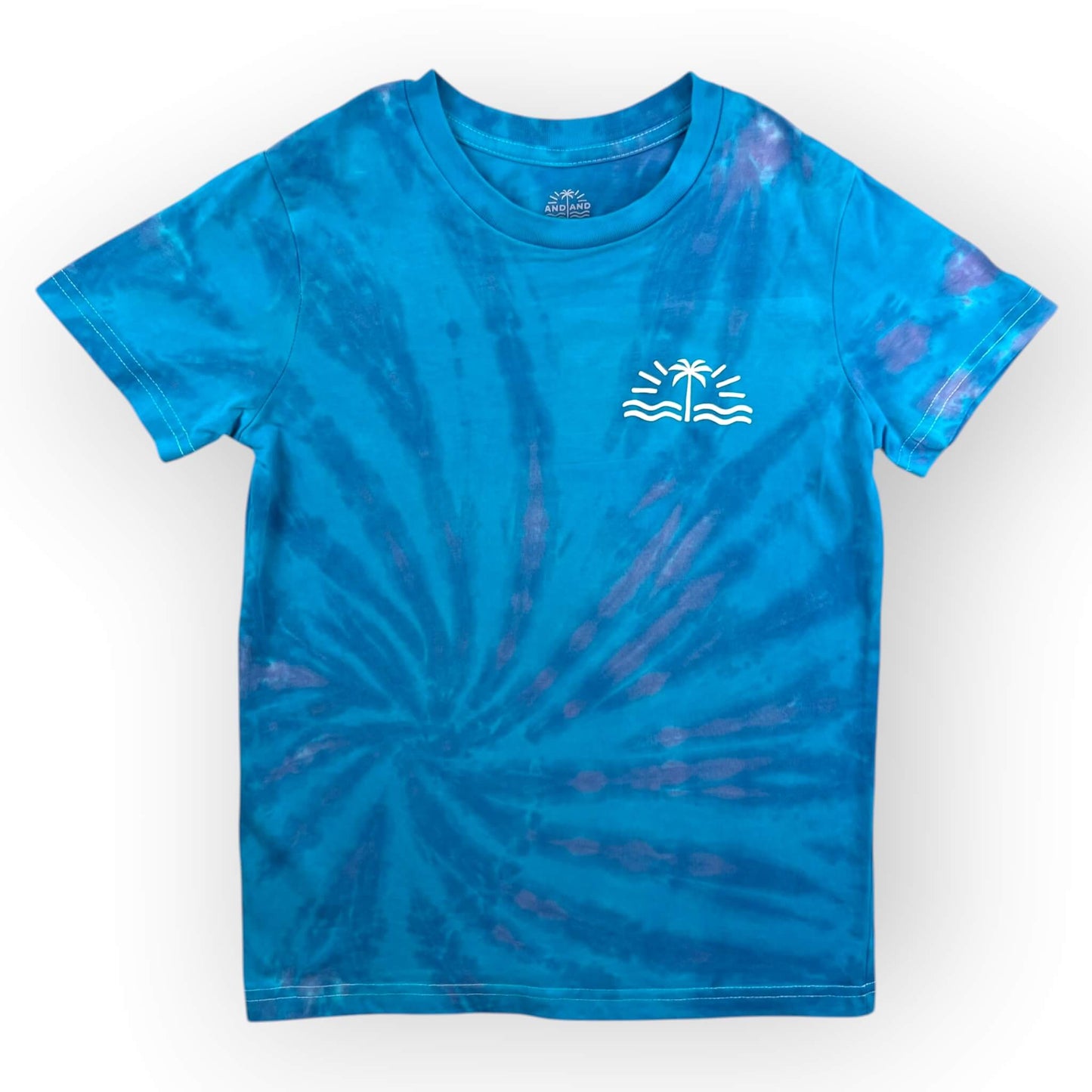 hand dyed Pink & Blue Tie Dye Tee Age 8 by And And Tie Dye