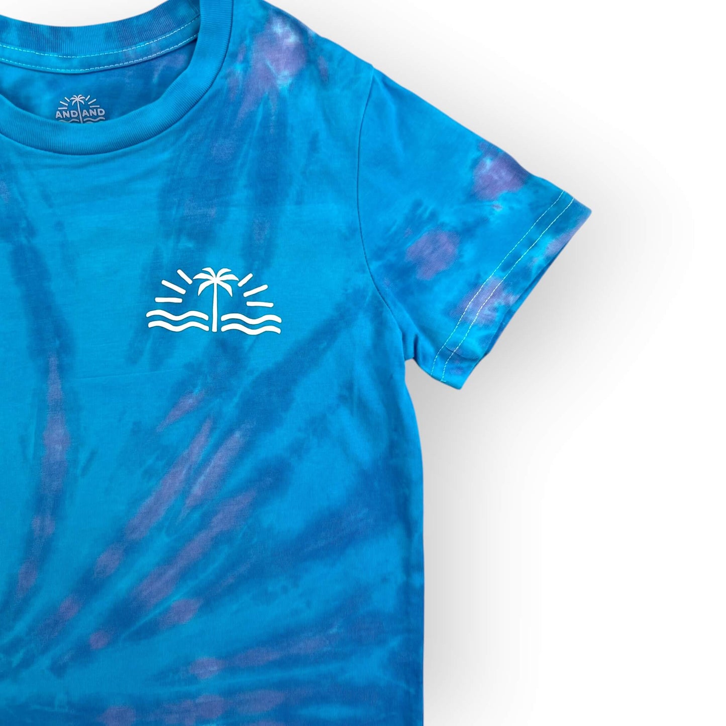 hand dyed Pink & Blue Tie Dye Tee Age 8 by And And Tie Dye