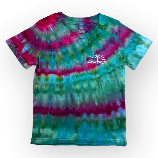 Aqua Pink Tie Dye Tee Age 4