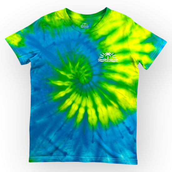 Turquoise & Yellow Tie Dye Tee Age 10