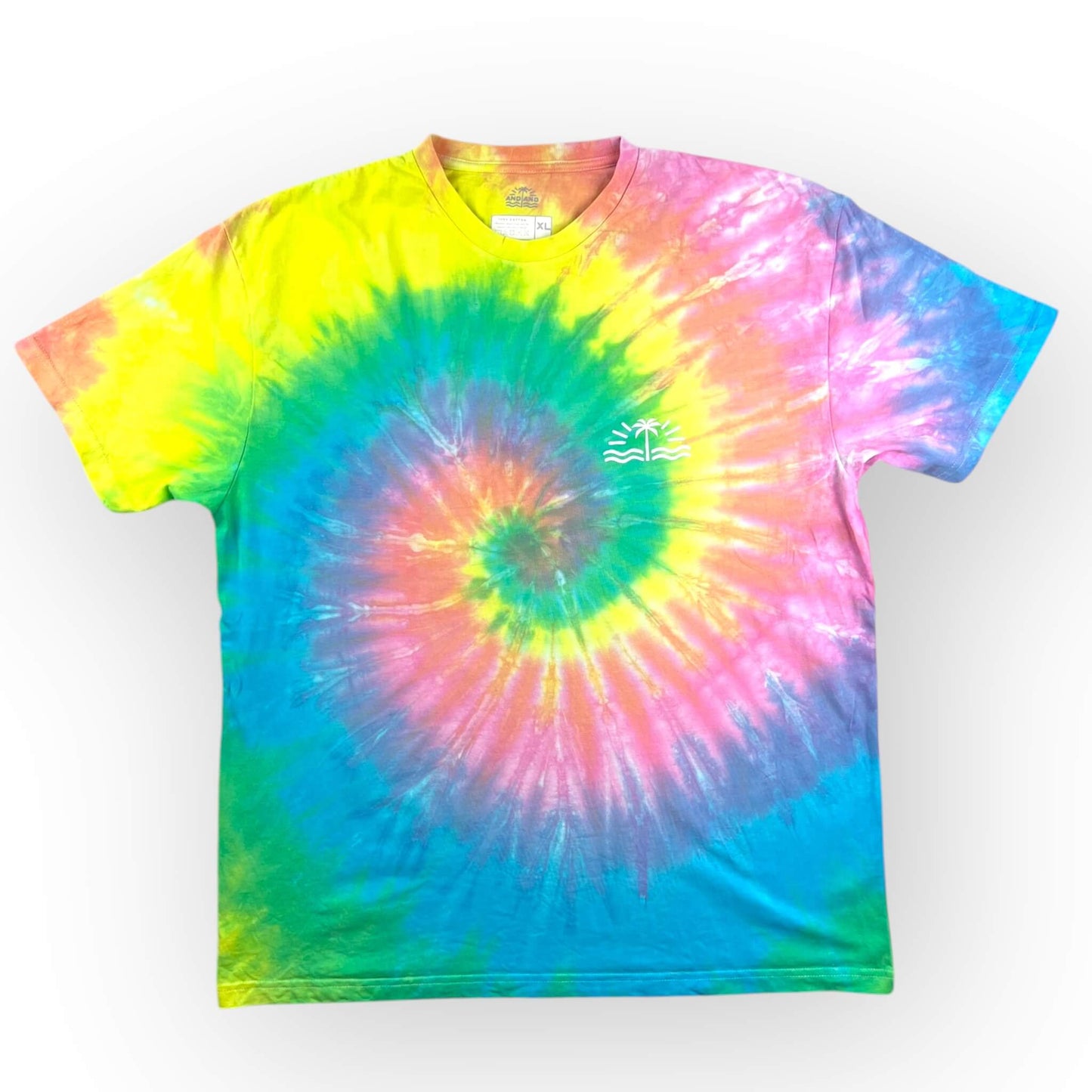 Pastel Rainbow Tie Dye Tee - Adult XL