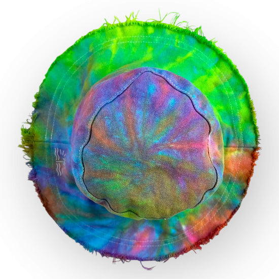 Rainbow Tie Dye Floppy Hat - Older Child / Adult Size