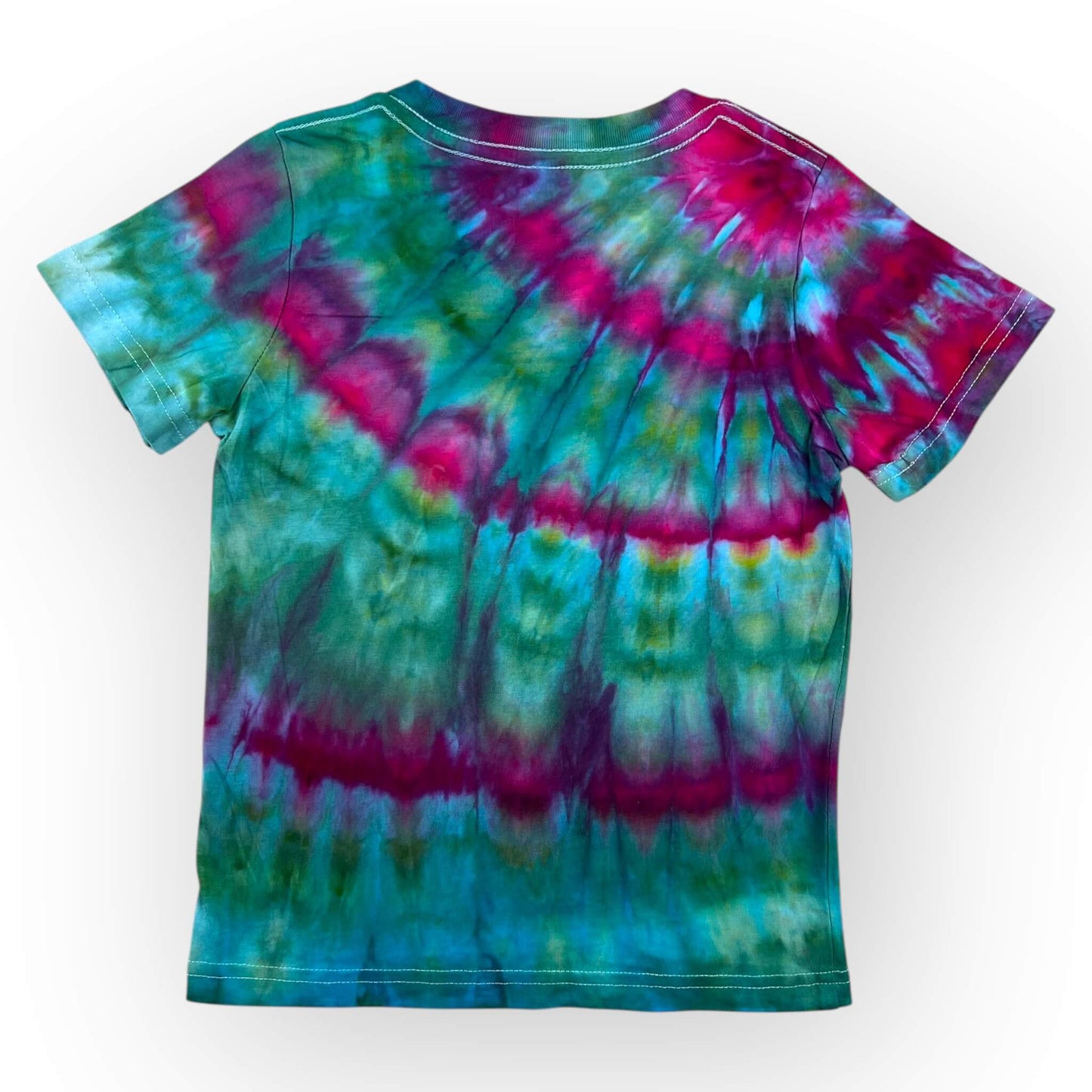 Aqua Pink Tie Dye Tee Age 4