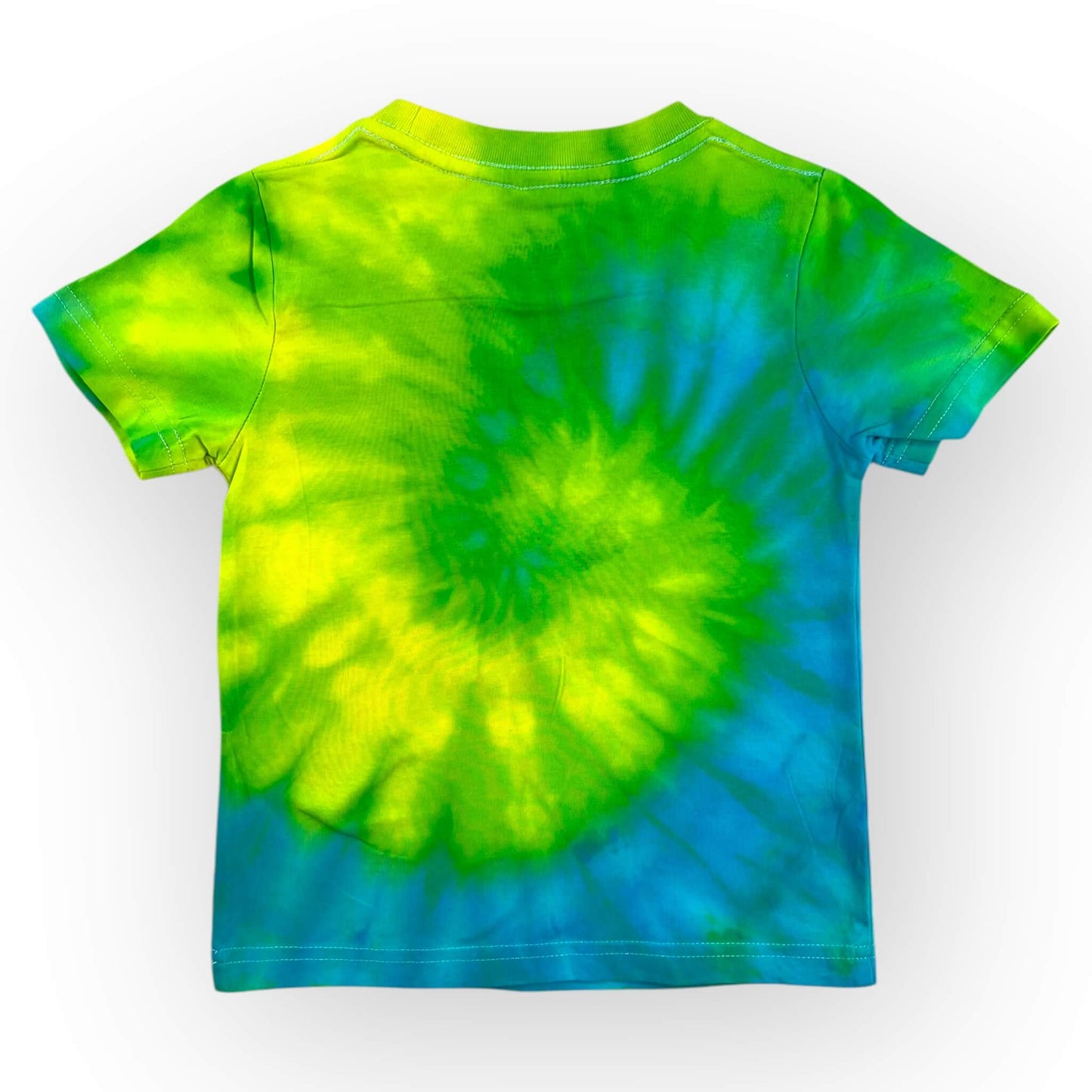 Turquoise & Yellow Tie Dye Tee Age 2