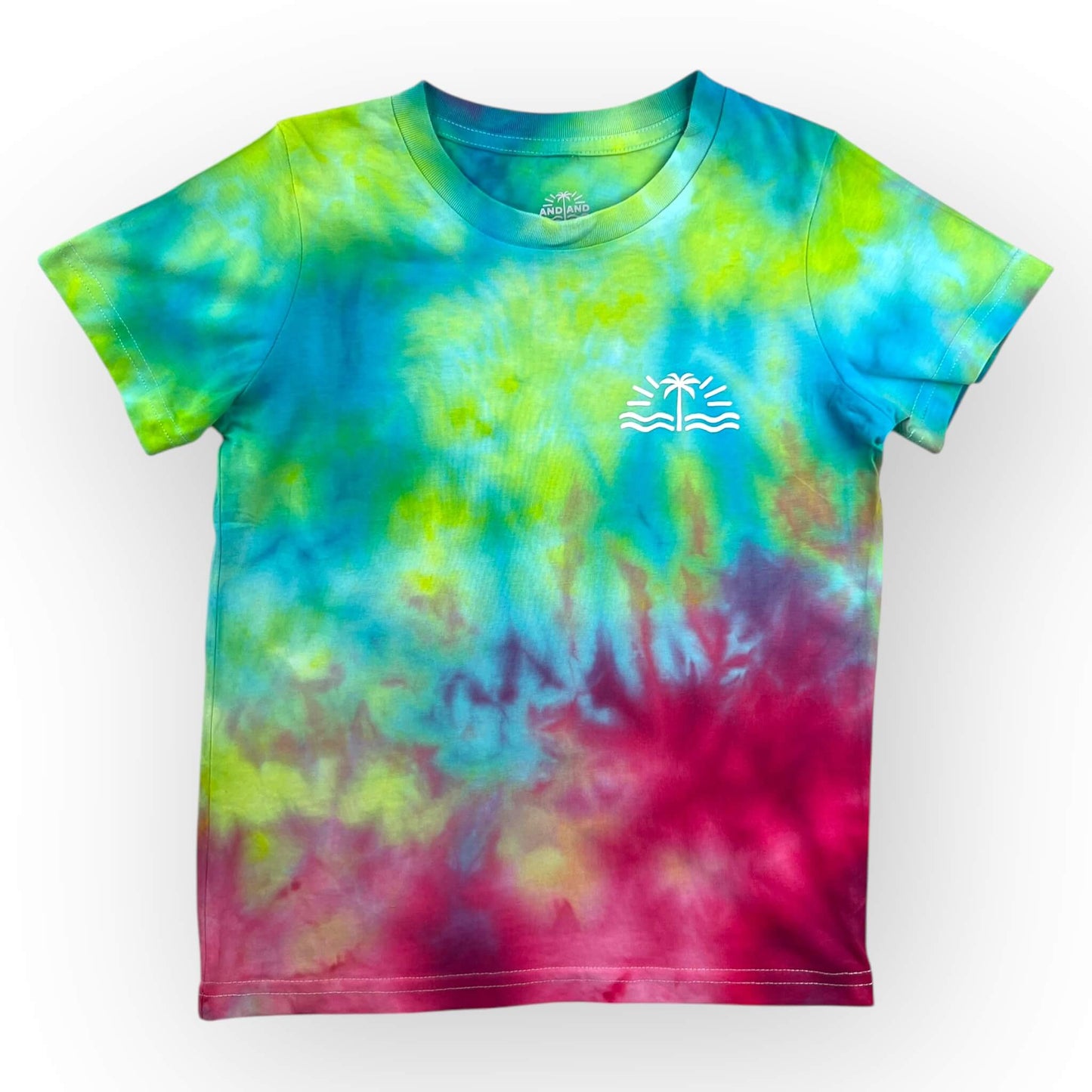 Aqua Pinks Tie Dye Tee Age 6