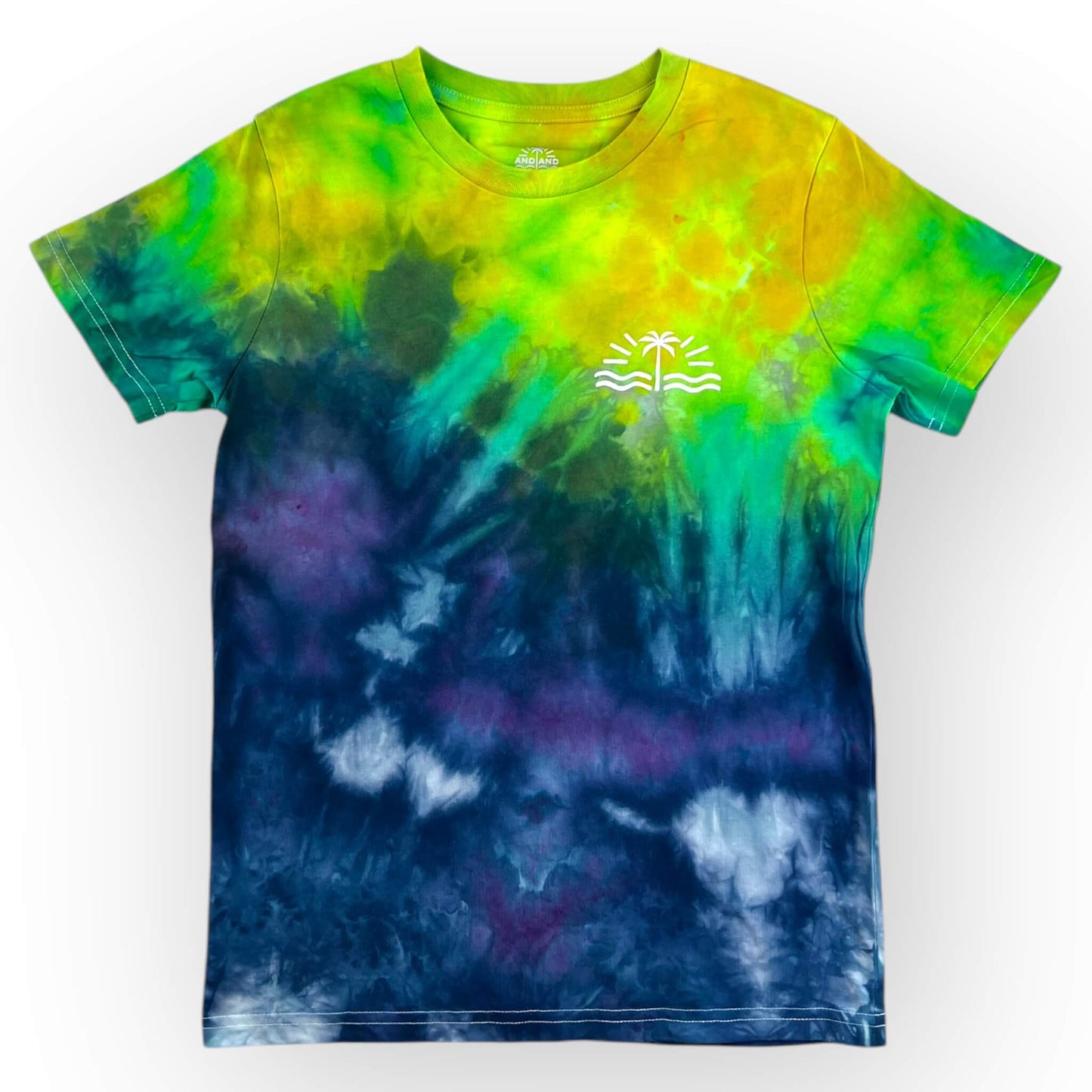 Lime & Blue Tie Dye Tee Age 10