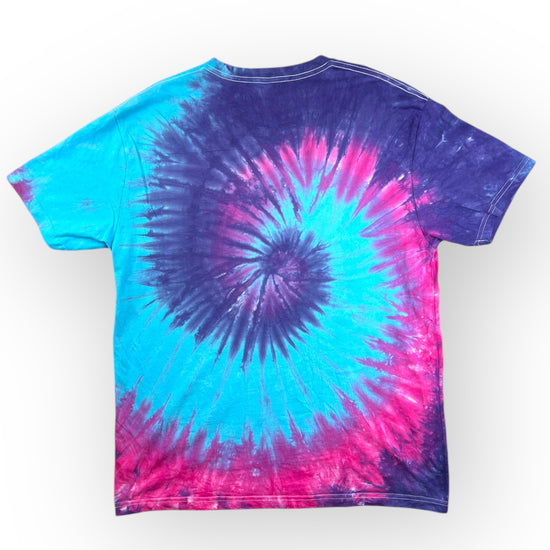 Blue & Pink Tie Dye Tee - Adults Large