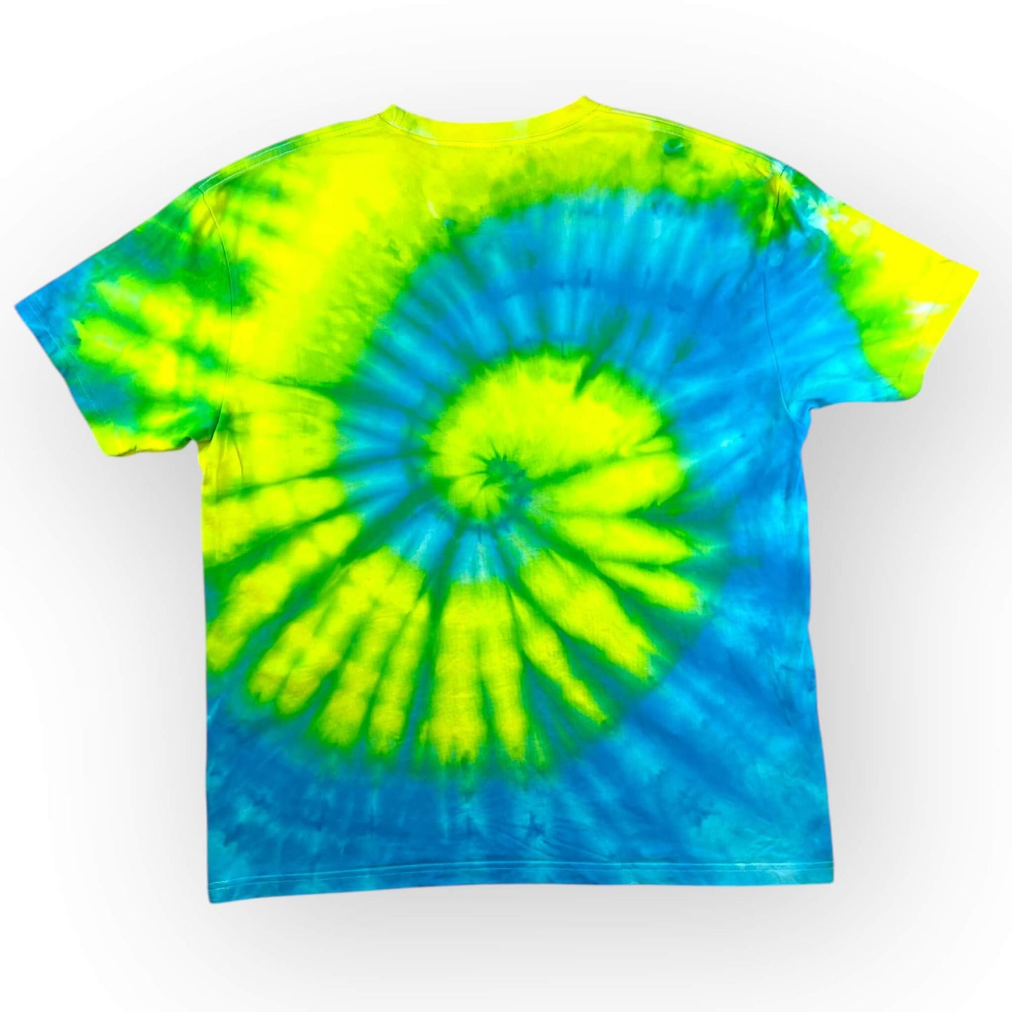 Turquoise & Yellow Tie Dye Tee - Adult XL