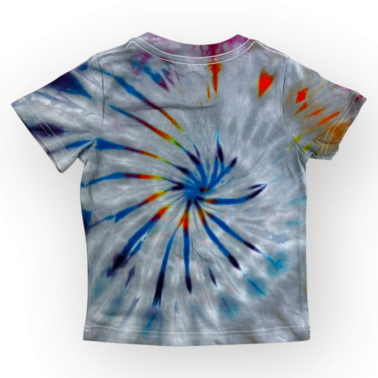 Grey Rainbow Tie Dye Tee Age 2