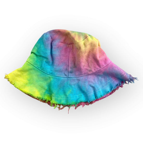 Pastel Rainbow Tie Dye Floppy Hat - Older Child / Adult Size