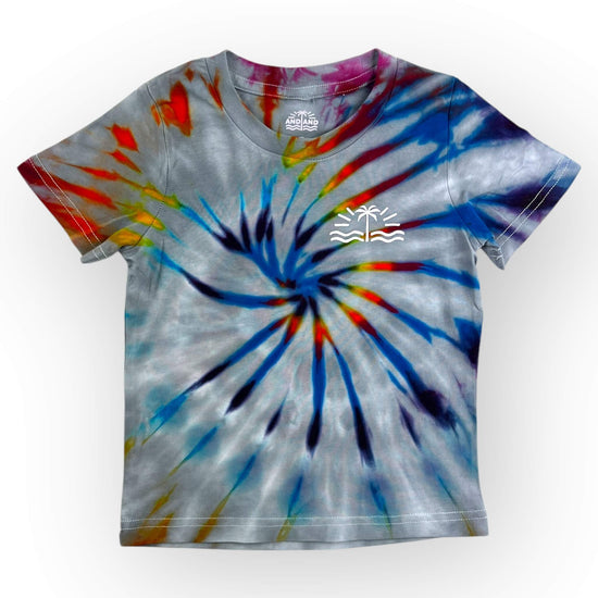 Grey Rainbow Tie Dye Tee Age 2