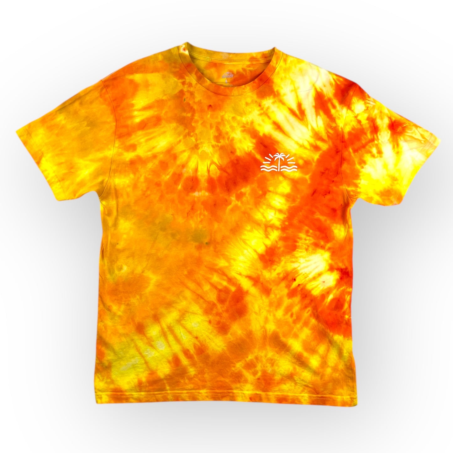 Orange Tie Dye Tee - Adults Large