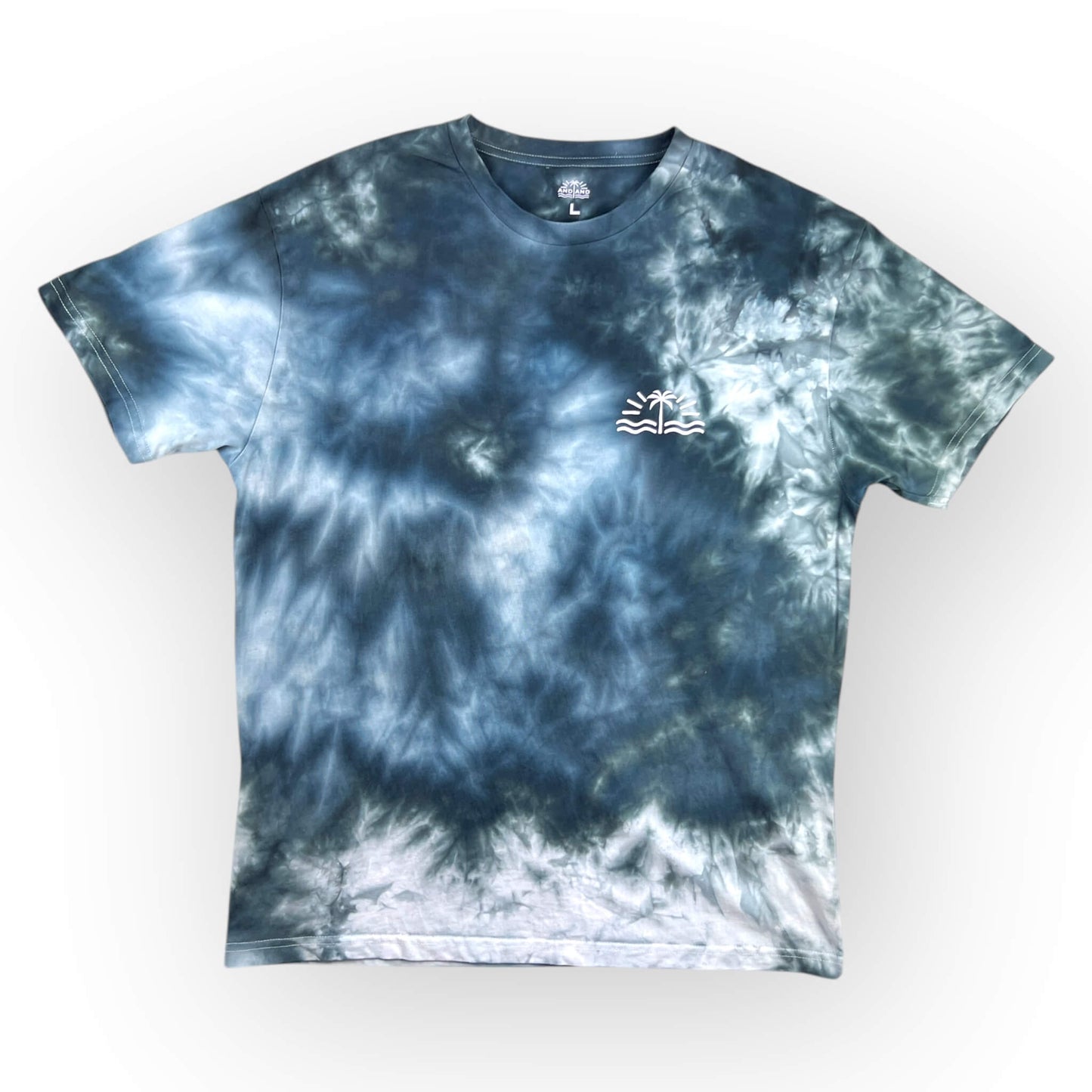 Black & Grey Tie Dye Tee - Adults Large