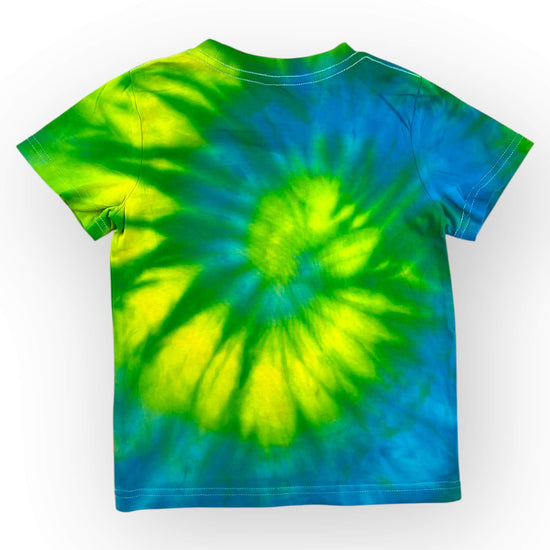 Turquoise & Yellow Tie Dye Tee Age 4