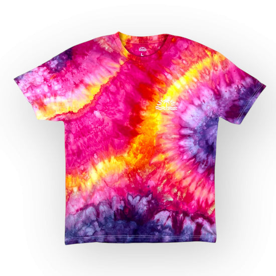 Dark Rainbow Tie Dye Tee - Adults Large