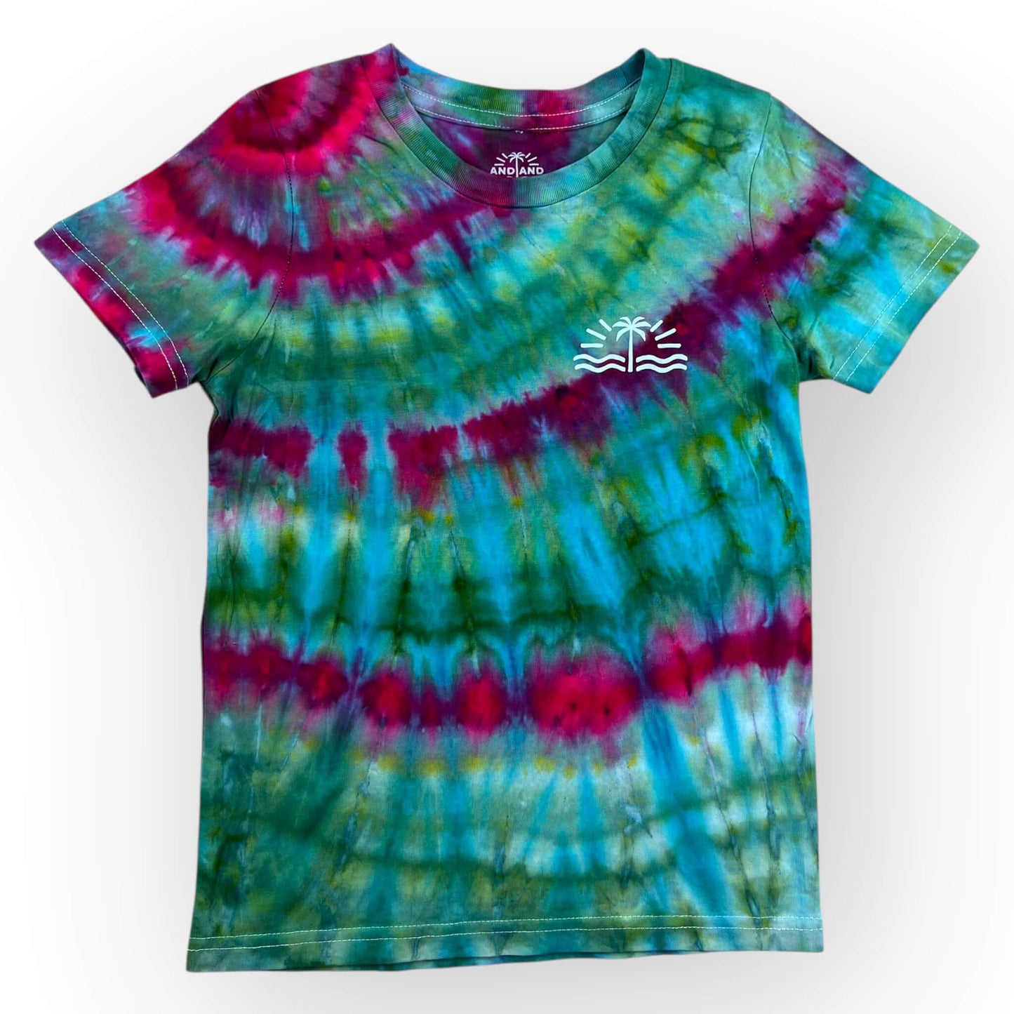 Aqua Pink Tie Dye Tee Age 6